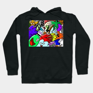 Monsters doodle Hoodie